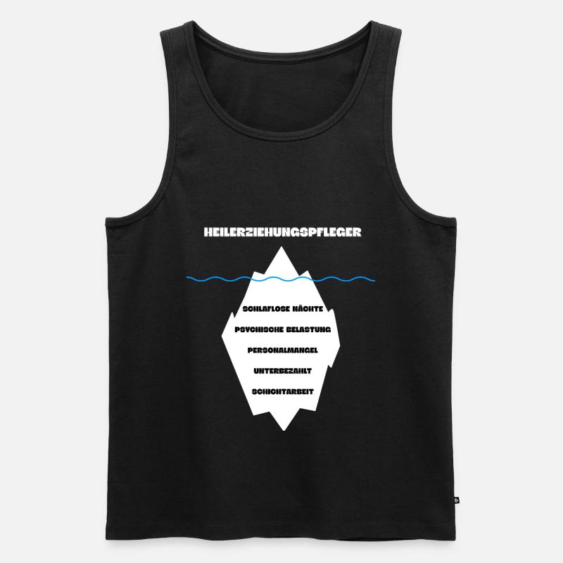 Heilerziehungspfleger HEP Eisberg - Männer Premium Bio Tank Top - Schwarz