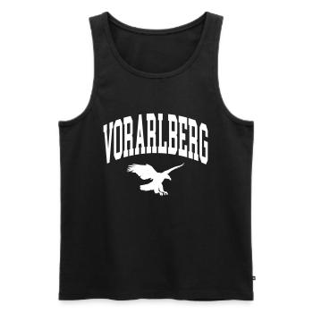 Vorarlberg - Débardeur bio Premium Homme - noir - Devant - AI Model Male 178 light (178cm)