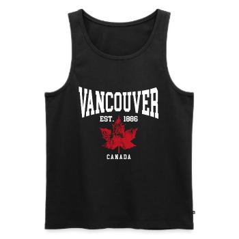 Vancouver - Men's Premium Organic Tank Top - black - Front - Michal (187cm)