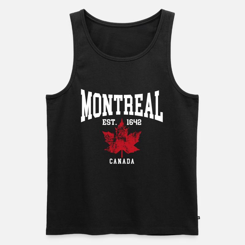 Montreal - Männer Premium Bio Tank Top - Schwarz