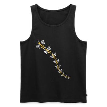 Many bees - Save the bees - Men's Premium Organic Tank Top - black - Front - AI Model Male 178 light (178cm)