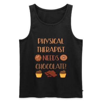 Physiotherapy physio physiotherapist gift - Men's Premium Organic Tank Top - black - Front - Michal (187cm)