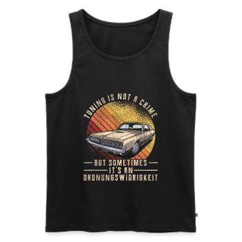 Auto Tuning lustiger Spruch Ordnungswidrigkeit - Männer Premium Bio Tank Top - Schwarz - Vorne - AI Model Male 178 light (178cm)