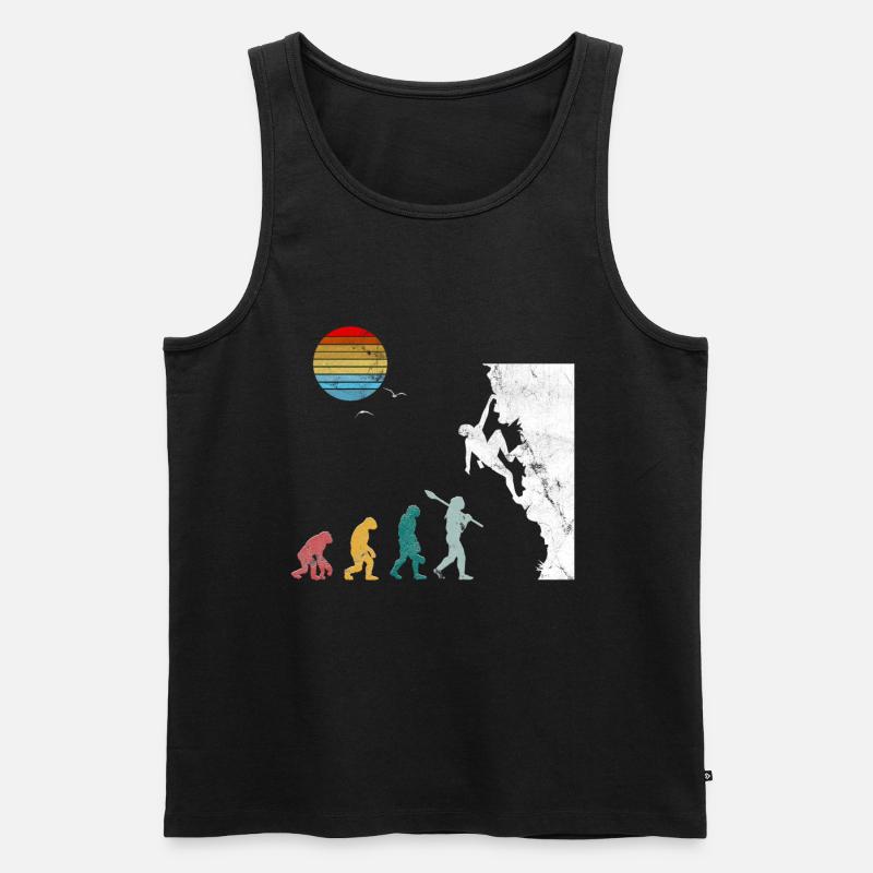 Bouldering evolution mountaineering - Men's Premium Organic Tank Top - black