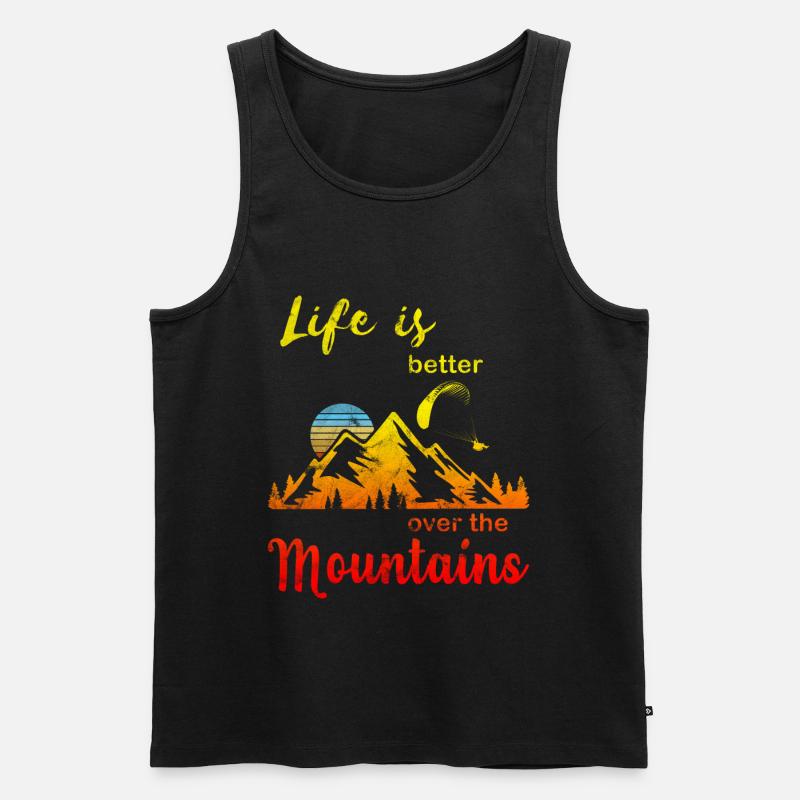 Paragliding Gleitschirm - Männer Premium Bio Tank Top - Schwarz