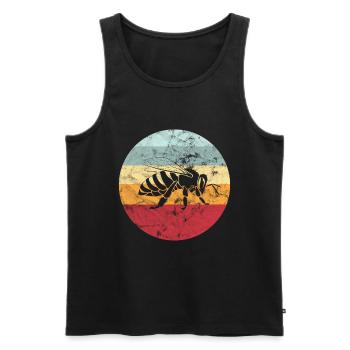 Bee beekeeper vintage gift - Men's Premium Organic Tank Top - black - Front - Michal (187cm)