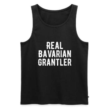 Grantler Bayern Design Geschenk Männer - Männer Premium Bio Tank Top - Schwarz - Vorne - Michal (187cm)