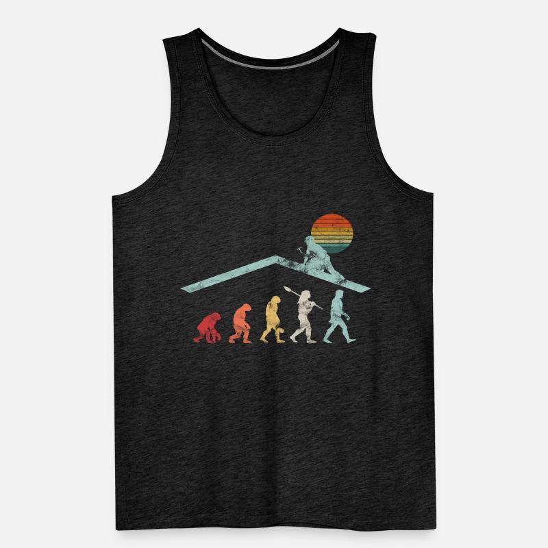 Dachdecker Handwerker Zimmermann Evolution Geschen Männer Premium Bio Tank Top