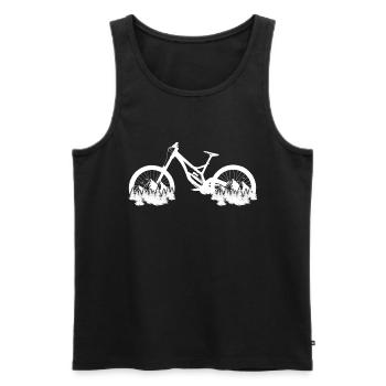 MTB Retro Mountainbike Geschenk Berge Downhill Wal - Männer Premium Bio Tank Top - Schwarz - Vorne - Michal (187cm)