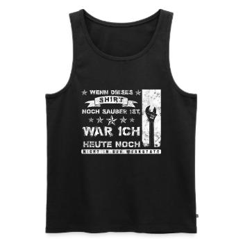 KFZ Mechaniker Mechatroniker Handwerker Werkstatt - Männer Premium Bio Tank Top - Schwarz - Vorne - AI Model Male 178 light (178cm)