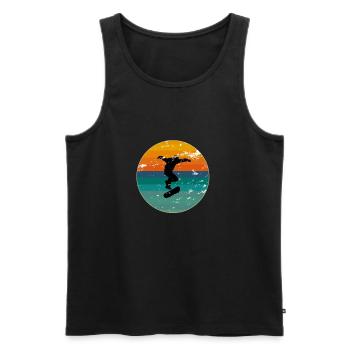 Skate, skaten, Skater, Skateboard - Männer Premium Bio Tank Top - Schwarz - Vorne - Michal (187cm)