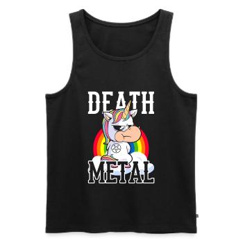 Unicorn Death Metal - Men's Premium Organic Tank Top - black - Front - Michal (187cm)