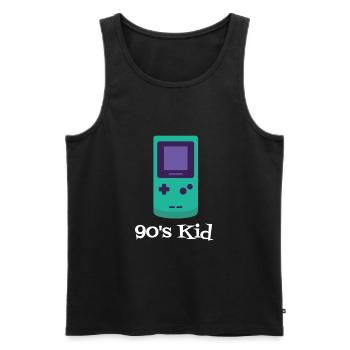 90's Kid - Männer Premium Bio Tank Top - Schwarz - Vorne - AI Model Male 178 light (178cm)