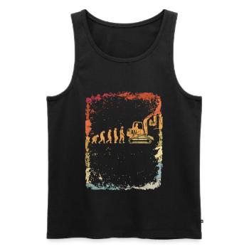 Evolution Bagger Vintage Retro Geschenk - Männer Premium Bio Tank Top - Schwarz - Vorne - AI Model Male 178 light (178cm)