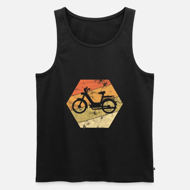 Motorroller Mofa Moped Geschenkidee - Männer Premium Bio Tank Top - Schwarz