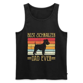 Best Schnauzer Dad Ever Riesenschauzer Herrechen - Männer Premium Bio Tank Top - Schwarz - Vorne - AI Model Male 178 light (178cm)