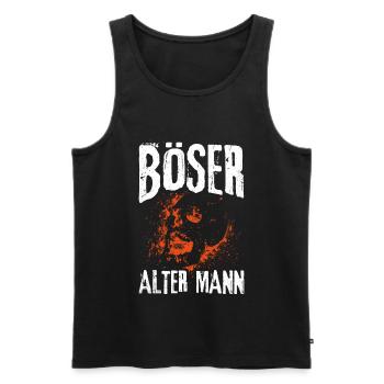 Böser Alter Mann Männer - Männer Premium Bio Tank Top - Schwarz - Vorne - Michal (187cm)