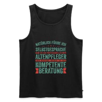Altenpfleger witziger Spruch für die Arbeit Beruf - Männer Premium Bio Tank Top - Schwarz - Vorne - Michal (187cm)