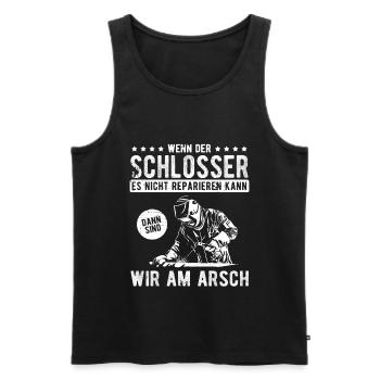 Schlosser Schweißer Schlosser Sprüche Schlosser Ge - Männer Premium Bio Tank Top - Schwarz - Vorne - Michal (187cm)