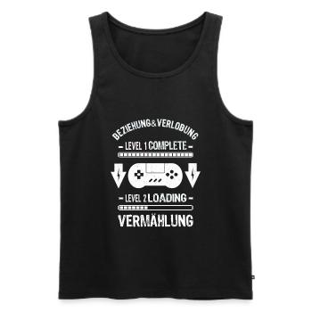 Level Ehemann Loading JGA Männer Computer Nerds - Männer Premium Bio Tank Top - Schwarz - Vorne - Michal (187cm)