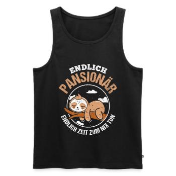 Endlich Pensionär, endlich nix tun Rentner - Männer Premium Bio Tank Top - Schwarz - Vorne - Michal (187cm)