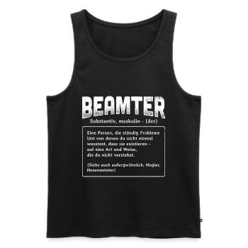 Beamter Definition - Beamter Kaffee Design Geschen - Männer Premium Bio Tank Top - Schwarz - Vorne - Michal (187cm)