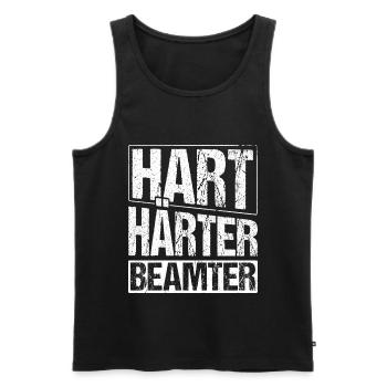 Hart Härter Beamter - Beamten Geschenk - Männer Premium Bio Tank Top - Schwarz - Vorne - Michal (187cm)