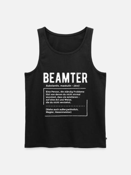 Beamter Definition - Beamter Kaffee Geschenk - Männer Premium Bio Tank Top - Schwarz