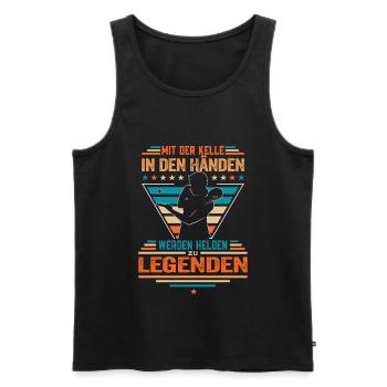 Tischtennis - Tischtennisspieler Ping pong Spruch - Männer Premium Bio Tank Top - Schwarz - Vorne - Michal (187cm)