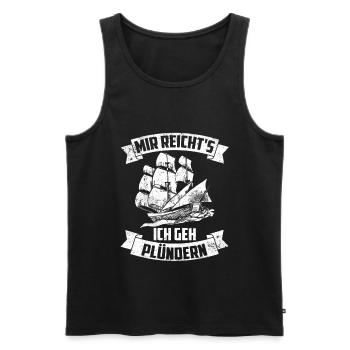 Wikinger Mir Reichts Ich Geh Plündern Geschenk See - Männer Premium Bio Tank Top - Schwarz - Vorne - Michal (187cm)