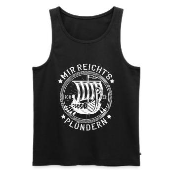 Wikinger Mir Reichts Ich Geh Plündern Geschenk See - Männer Premium Bio Tank Top - Schwarz - Vorne - Michal (187cm)