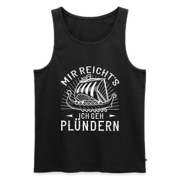 Wikinger Mir Reichts Ich Geh Plündern Geschenk See - Männer Premium Bio Tank Top - Schwarz - Vorne - Michal (187cm)