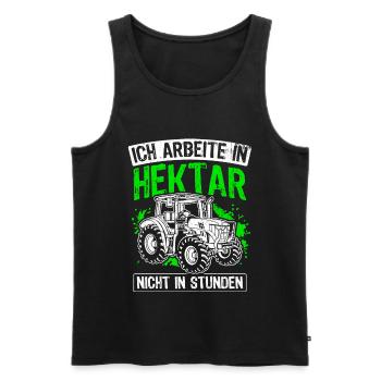 Hektar Arbeit Traktor Landwirt Landwirtschaft Agra - Männer Premium Bio Tank Top - Schwarz - Vorne - AI Model Male 178 light (178cm)