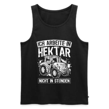 Hektar Arbeit Traktor Landwirt Landwirtschaft Agra - Männer Premium Bio Tank Top - Schwarz - Vorne - AI Model Male 178 light (178cm)