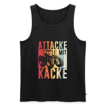 Landwirt Bauer Traktor Spruch Farmer Landwirtschaf - Männer Premium Bio Tank Top - Schwarz - Vorne - AI Model Male 178 light (178cm)