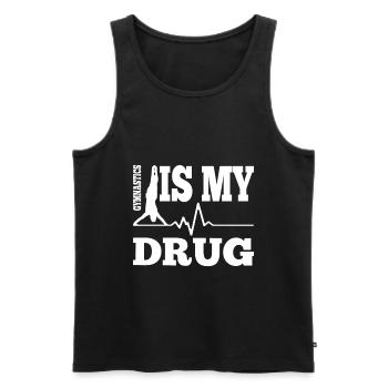 Gymnast Slogan Gymnastics Is My Drug Gift Idea - Men's Premium Organic Tank Top - black - Front - Michal (187cm)