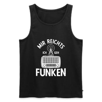 Mir reichts ich geh Funken - Funker Geschenk - Männer Premium Bio Tank Top - Schwarz - Vorne - AI Model Male 178 light (178cm)