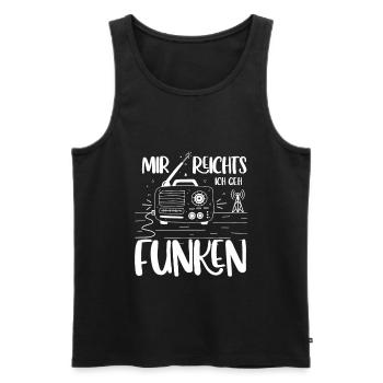 Mir reichts ich geh Funken - Funker Geschenk - Männer Premium Bio Tank Top - Schwarz - Vorne - AI Model Male 178 light (178cm)