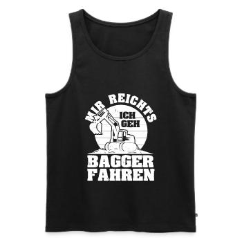 Baggerführer Bagger fahren Männer Baggerfahrer Spr - Männer Premium Bio Tank Top - Schwarz - Vorne - AI Model Male 178 light (178cm)