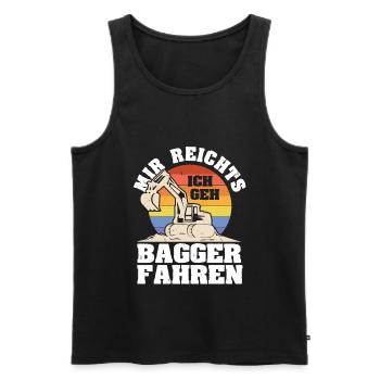 Baggerführer Bagger fahren Männer Baggerfahrer Spr - Männer Premium Bio Tank Top - Schwarz - Vorne - AI Model Male 178 light (178cm)