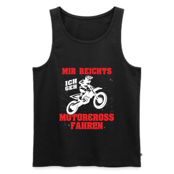 Enduro Motorrad Motocross Fahren Dirt Biker Jungen - Männer Premium Bio Tank Top - Schwarz - Vorne - Michal (187cm)