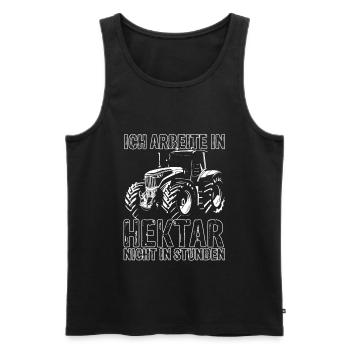 Beruf Bauer Traktor Landwirt Landwirtschaft Agrar - Männer Premium Bio Tank Top - Schwarz - Vorne - Michal (187cm)