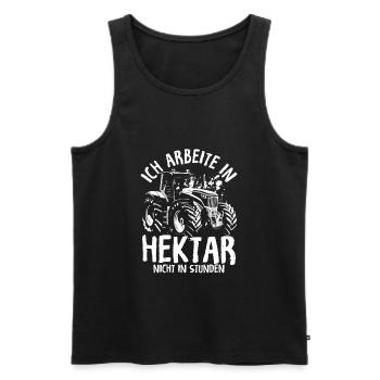 Hektar Bauer Traktor Landwirt Landwirtschaft Agrar - Männer Premium Bio Tank Top - Schwarz - Vorne - Michal (187cm)