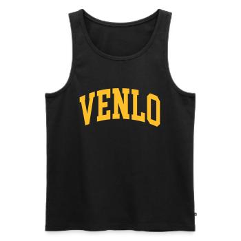 Venlo - Men's Premium Organic Tank Top - black - Front - Michal (187cm)