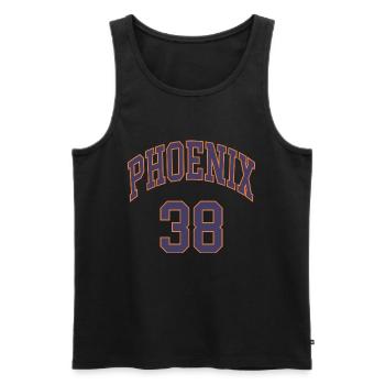 Phoenix 38 - Männer Premium Bio Tank Top - Schwarz - Vorne - AI Model Male 178 light (178cm)