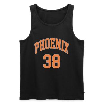 Phoenix 38 - Männer Premium Bio Tank Top - Schwarz - Vorne - AI Model Male 178 light (178cm)