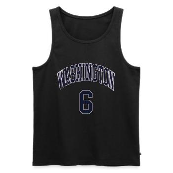 Washington 6 - Männer Premium Bio Tank Top - Schwarz - Vorne - AI Model Male 178 light (178cm)