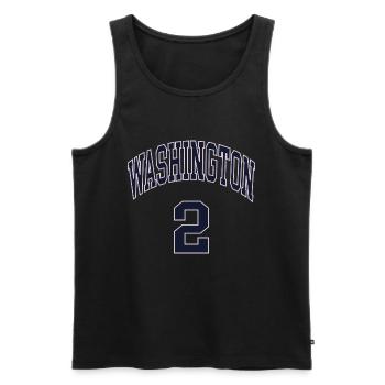 Washington 2 - Männer Premium Bio Tank Top - Schwarz - Vorne - AI Model Male 178 light (178cm)