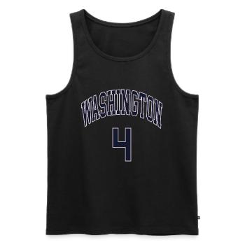 Washington 4 - Männer Premium Bio Tank Top - Schwarz - Vorne - AI Model Male 178 light (178cm)