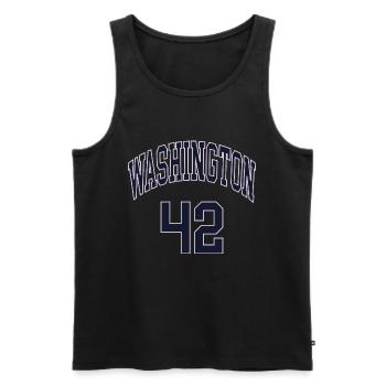 Washington 42 - Männer Premium Bio Tank Top - Schwarz - Vorne - AI Model Male 178 light (178cm)